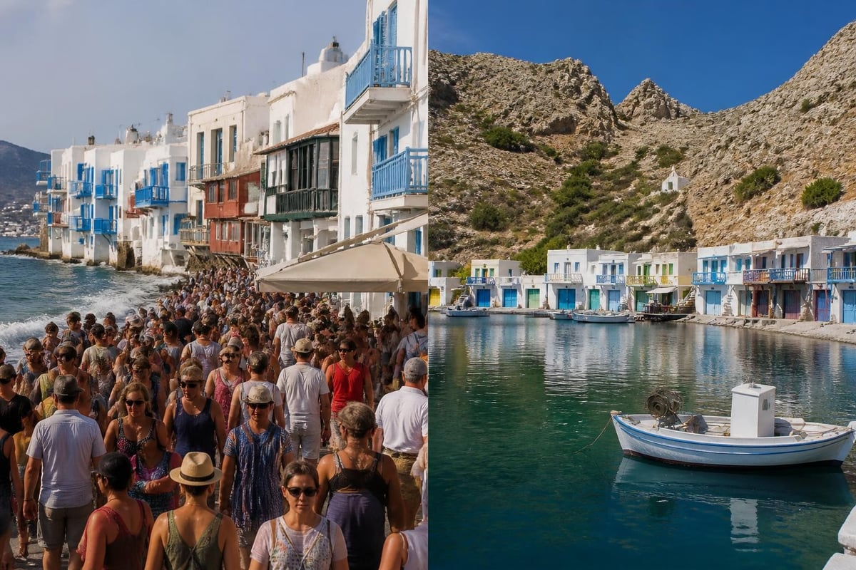 Comparing tourist density on popular versus hidden Greek islands