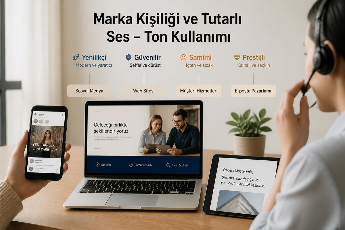 Marka tasarımı, marka kişiliği ve ses tonu uyumu