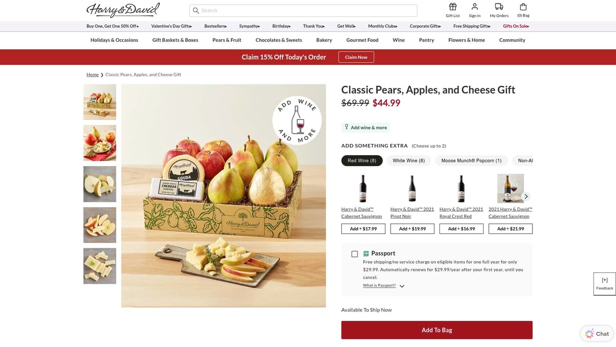 8 Thoughtful Care Gift Packages for Every Occasion 2026 - Harry & David Classic Pears, Apples, and Cheese Gift