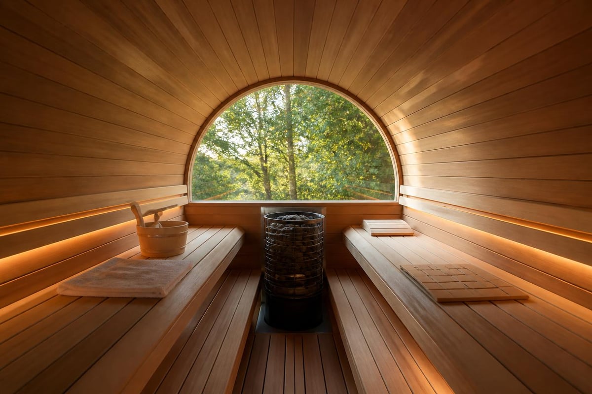 Sauna pod heat distribution
