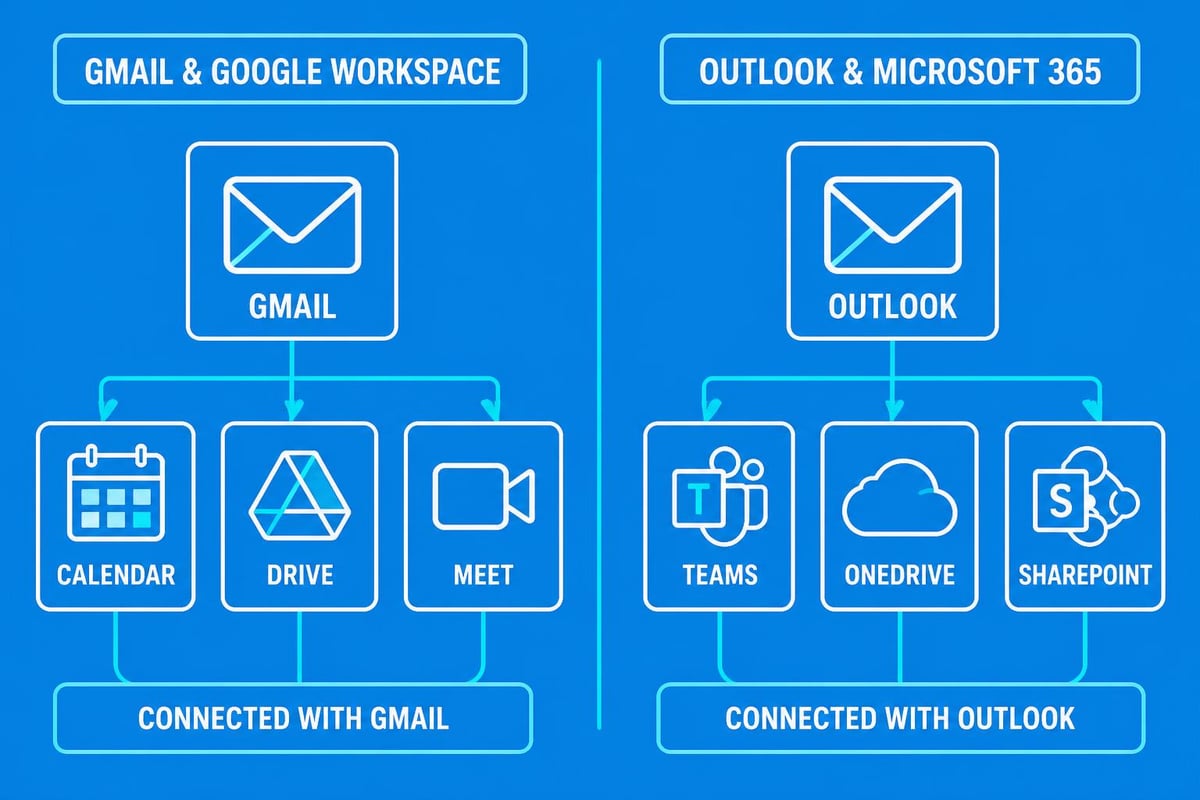 Gmail and Outlook integration ecosystems