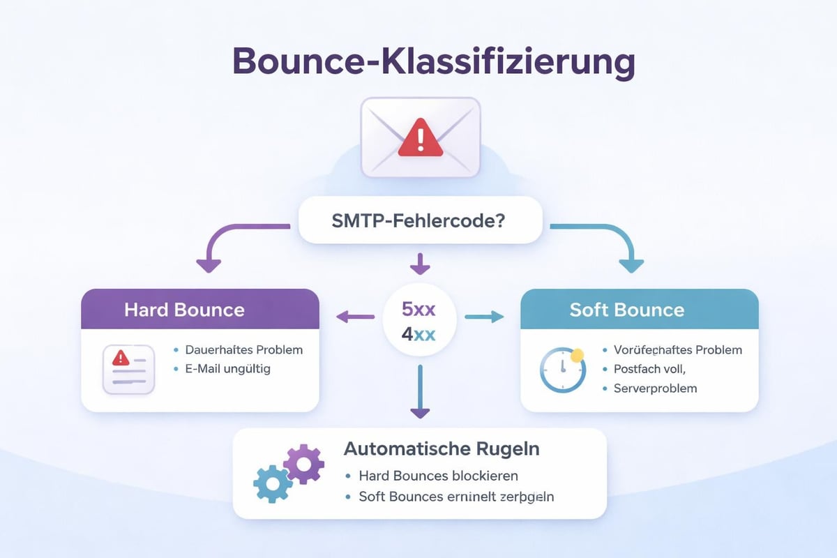 Bounce-Klassifikation nach Fehlertypen