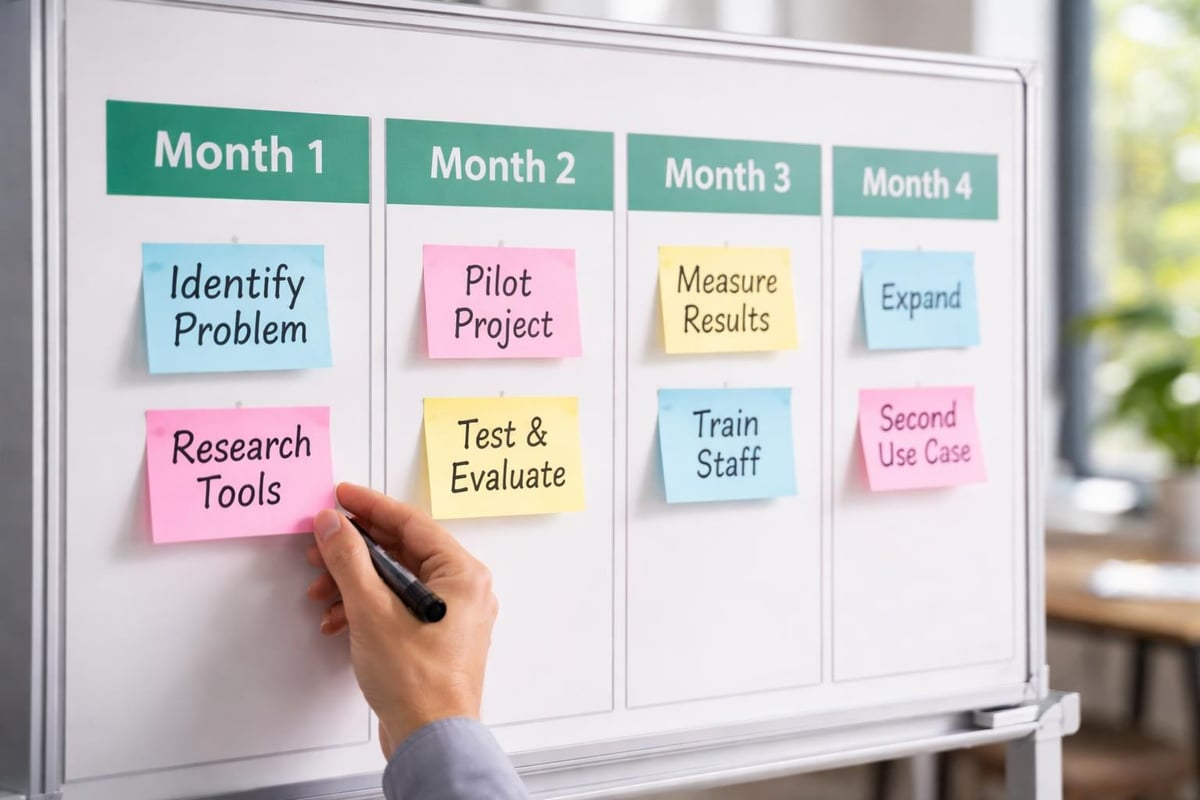 AI implementation timeline for small business