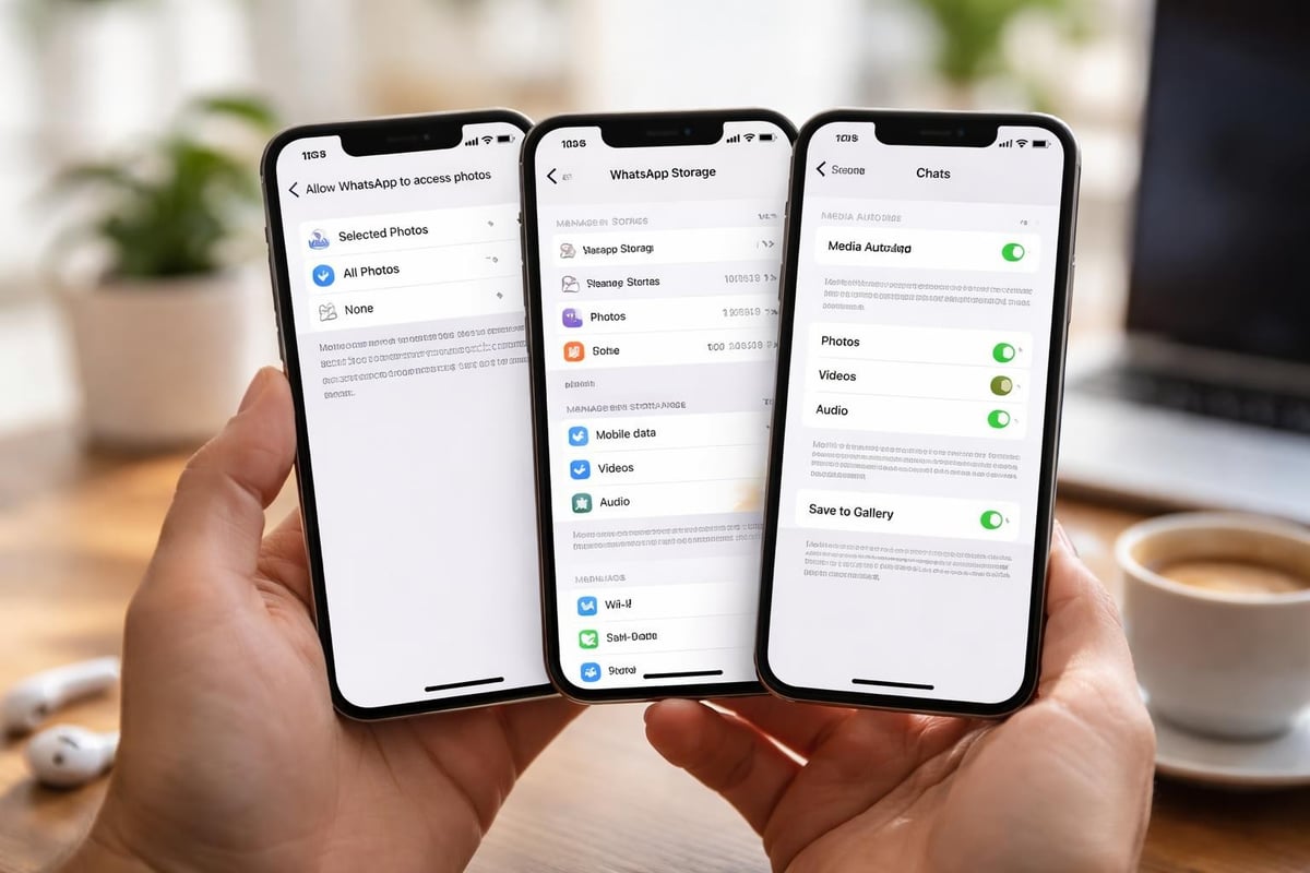 IPhone WhatsApp photo download process