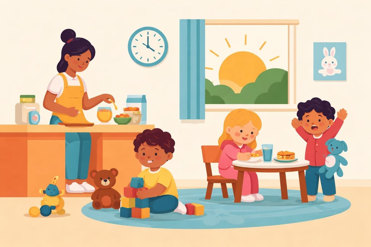 Early morning daycare routine