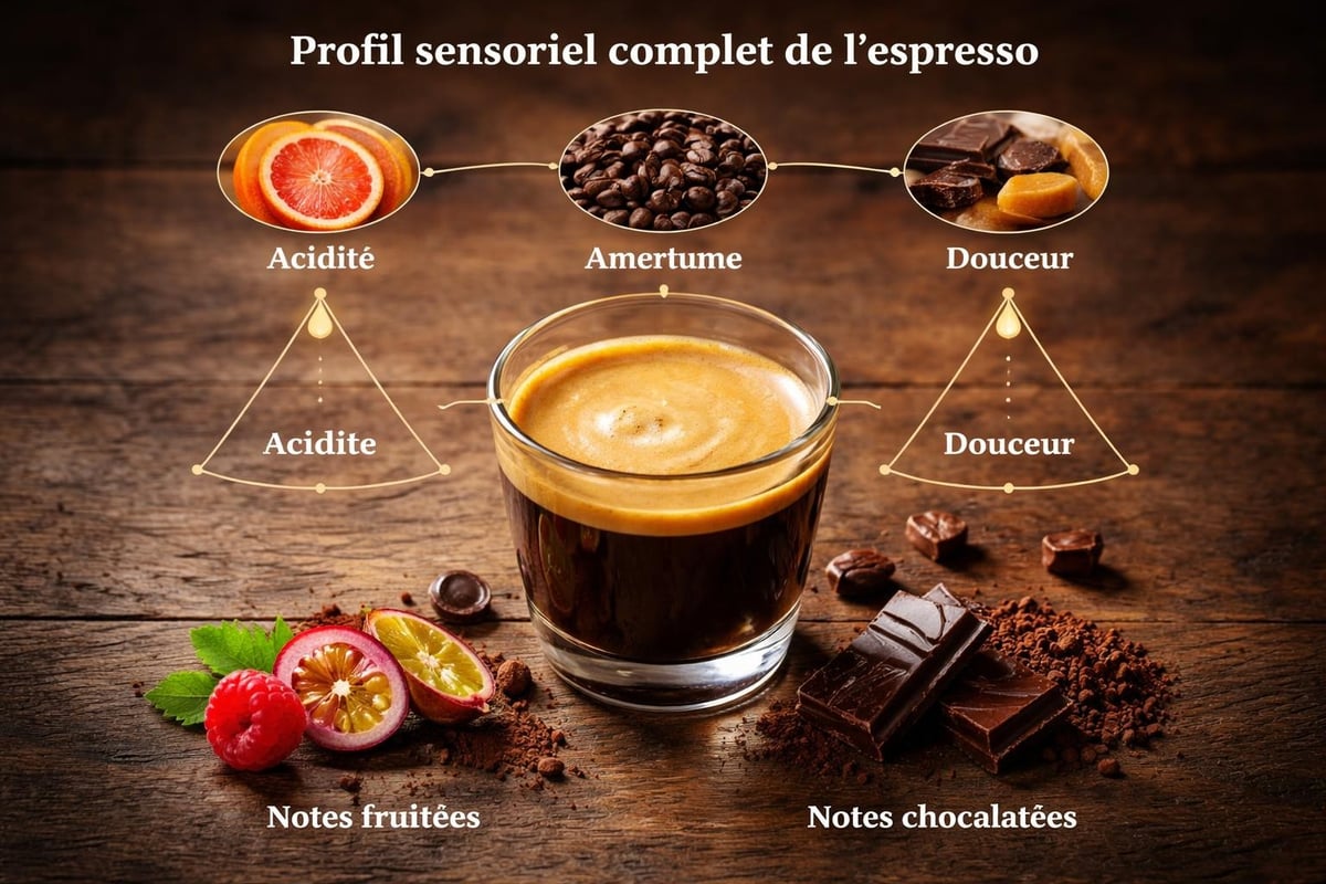 Caractéristiques sensorielles de l'espresso