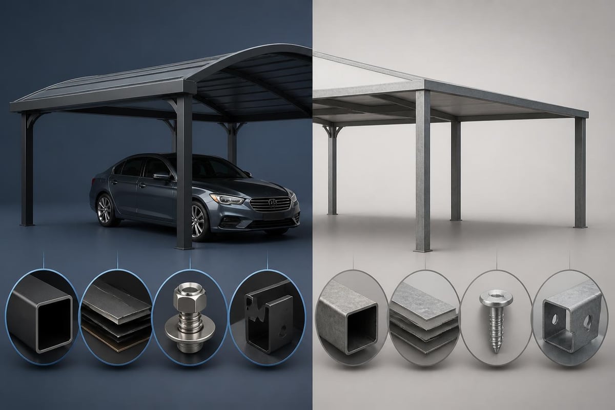 Carport kit components and quality features