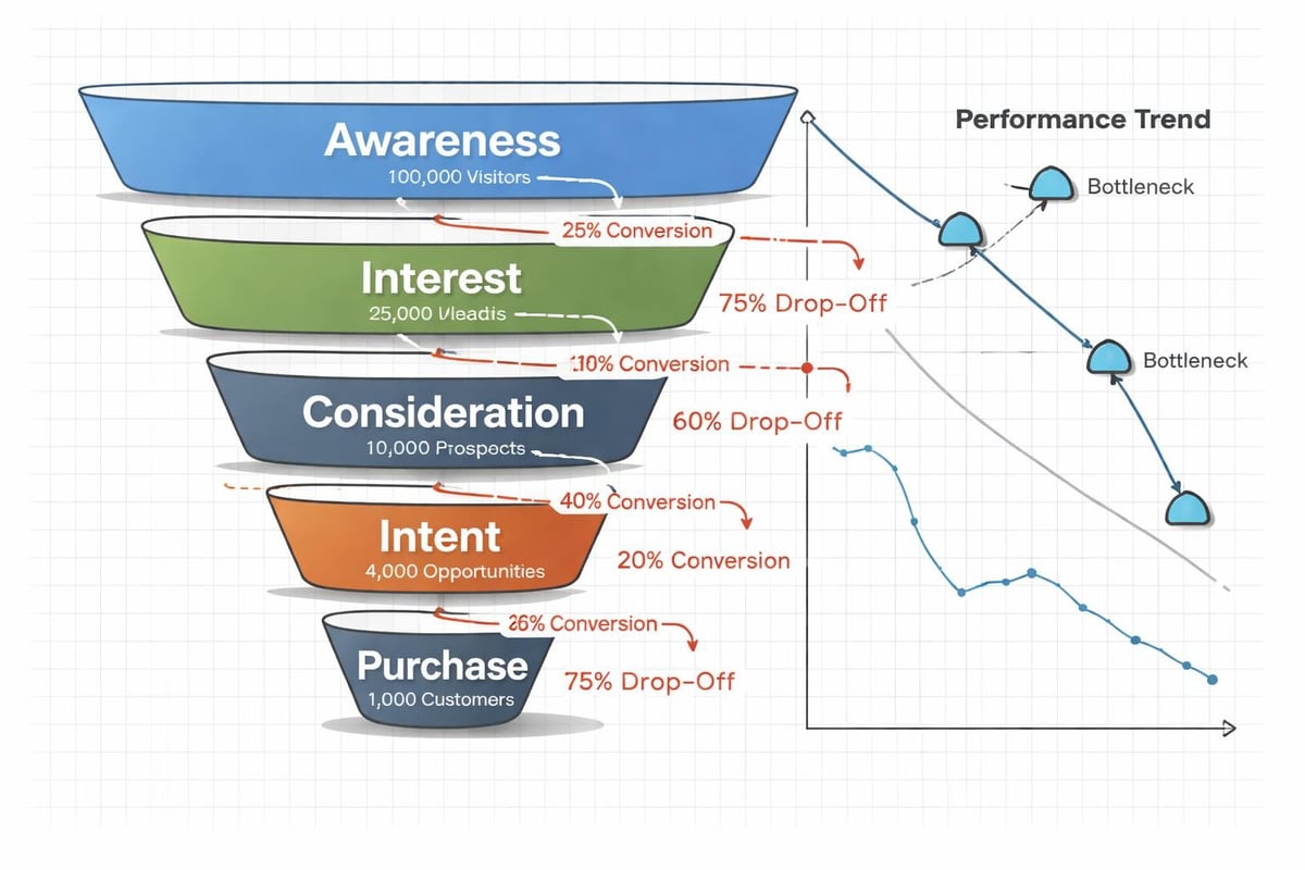 Funnel metrics dashboard
