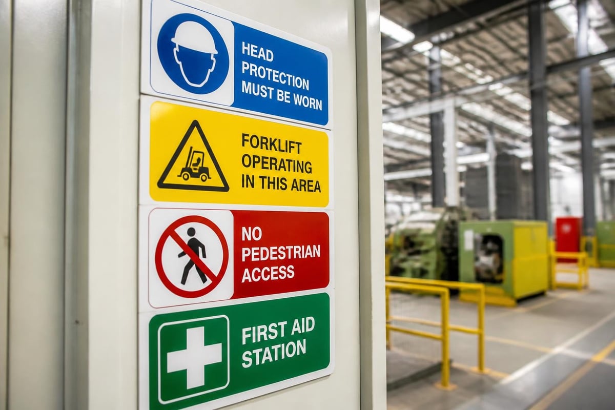 Integrated safety signage system