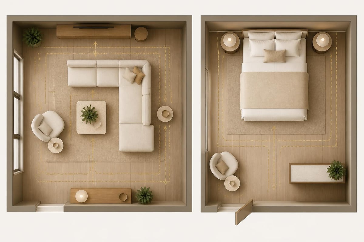 Side table placement diagram