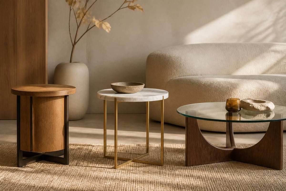Side table material pairings