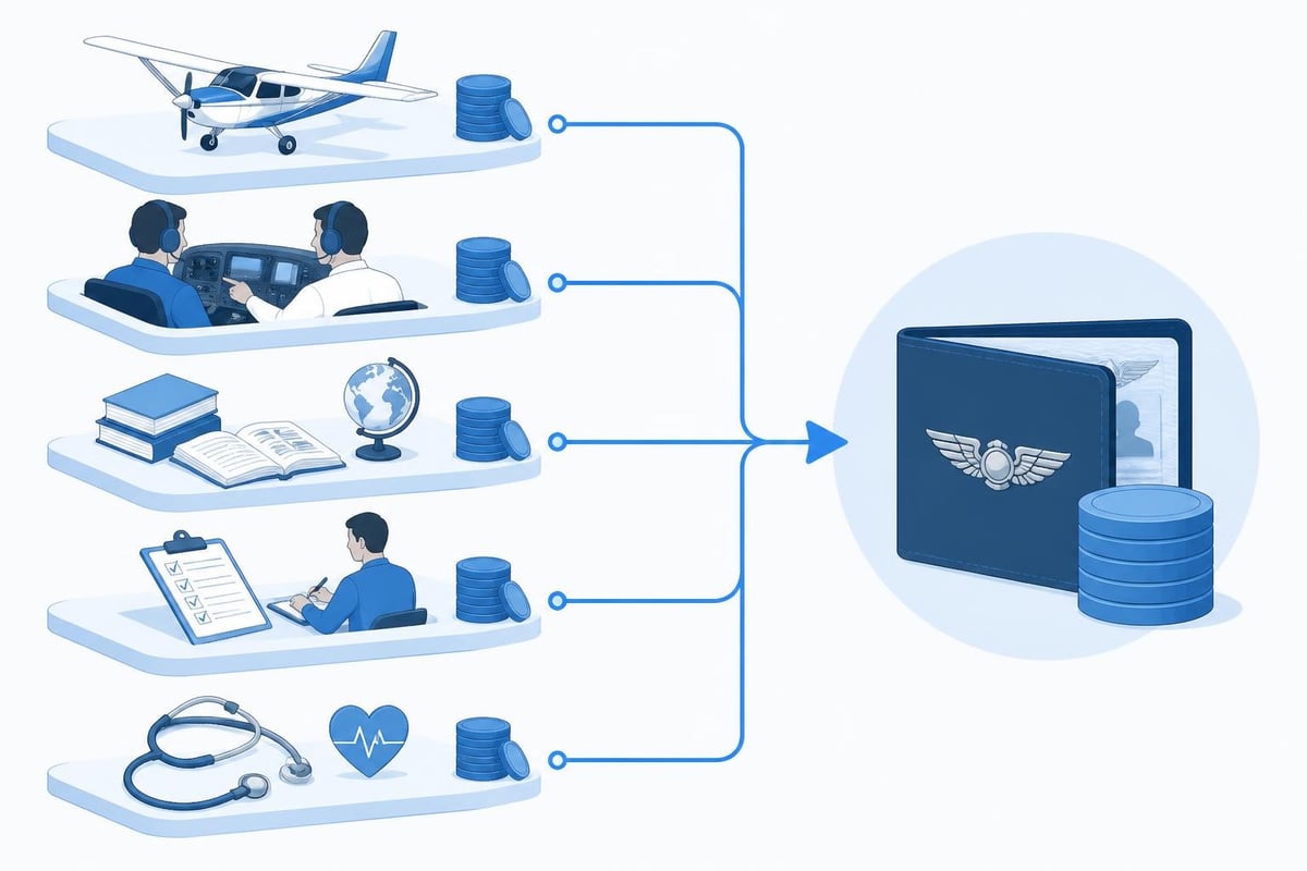Flight training cost components