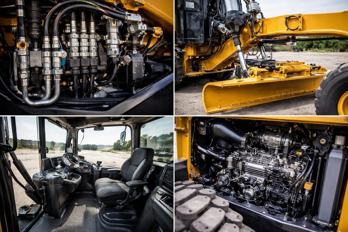 Motor grader features