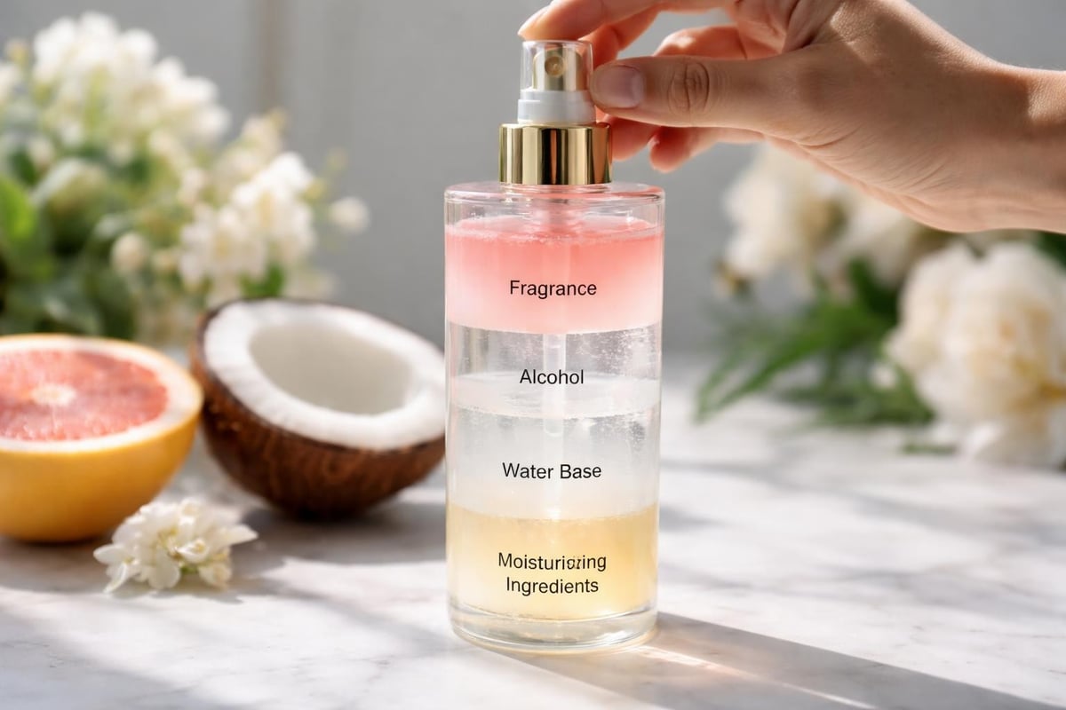 Body mist formulation components
