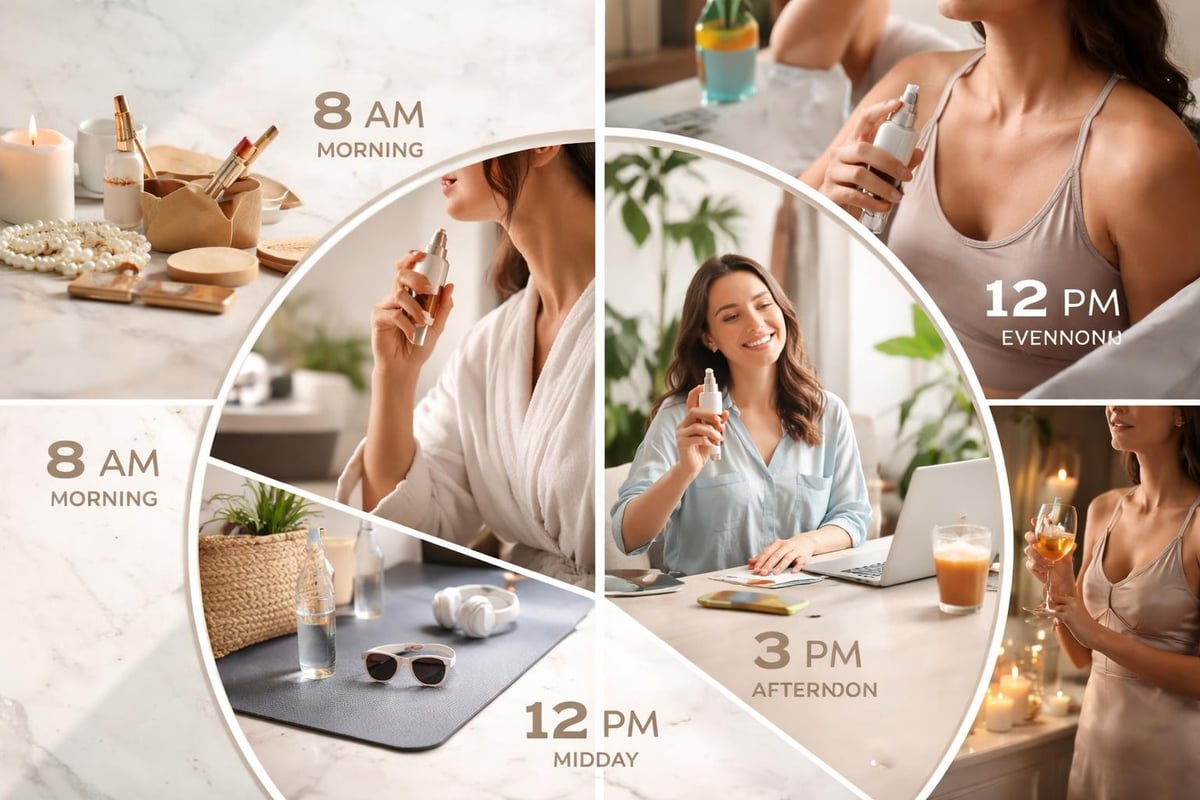 Body mist application timing
