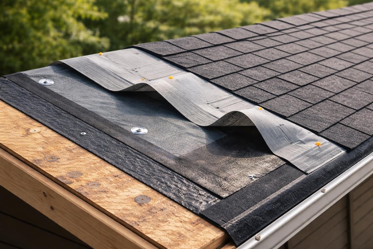 Storm roofing installation layers