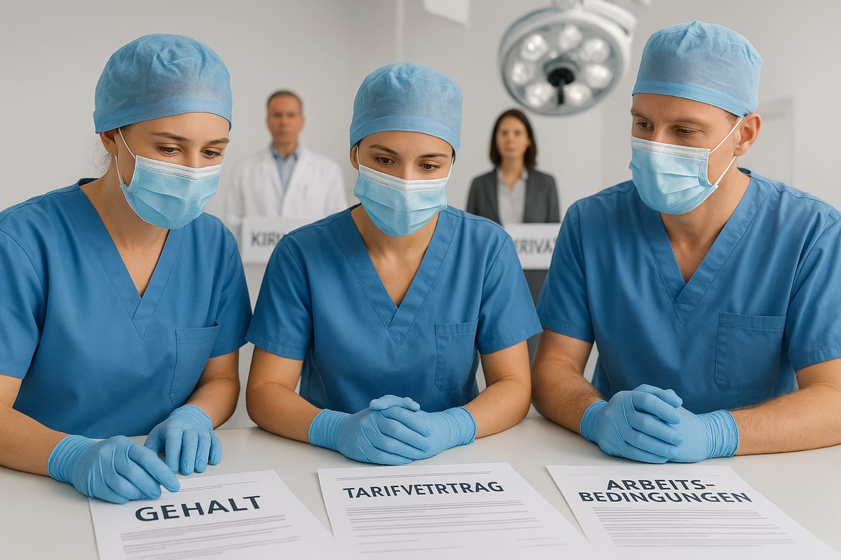 OTA-Gehalt nach Arbeitgebertyp: Tarif, Kirche, Privat