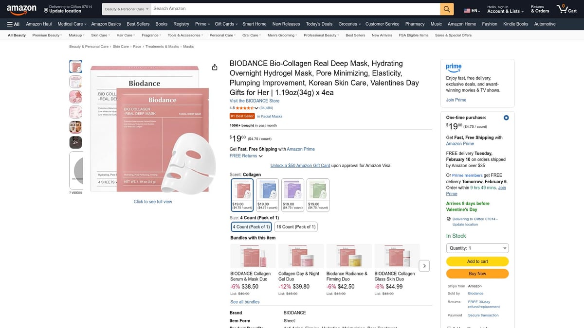 Top 8 Product Personal Care Picks to Try in 2026 - BIODANCE Bio-Collagen Real Deep Mask
