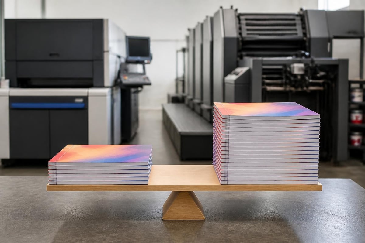Digitaldruck versus Offsetdruck