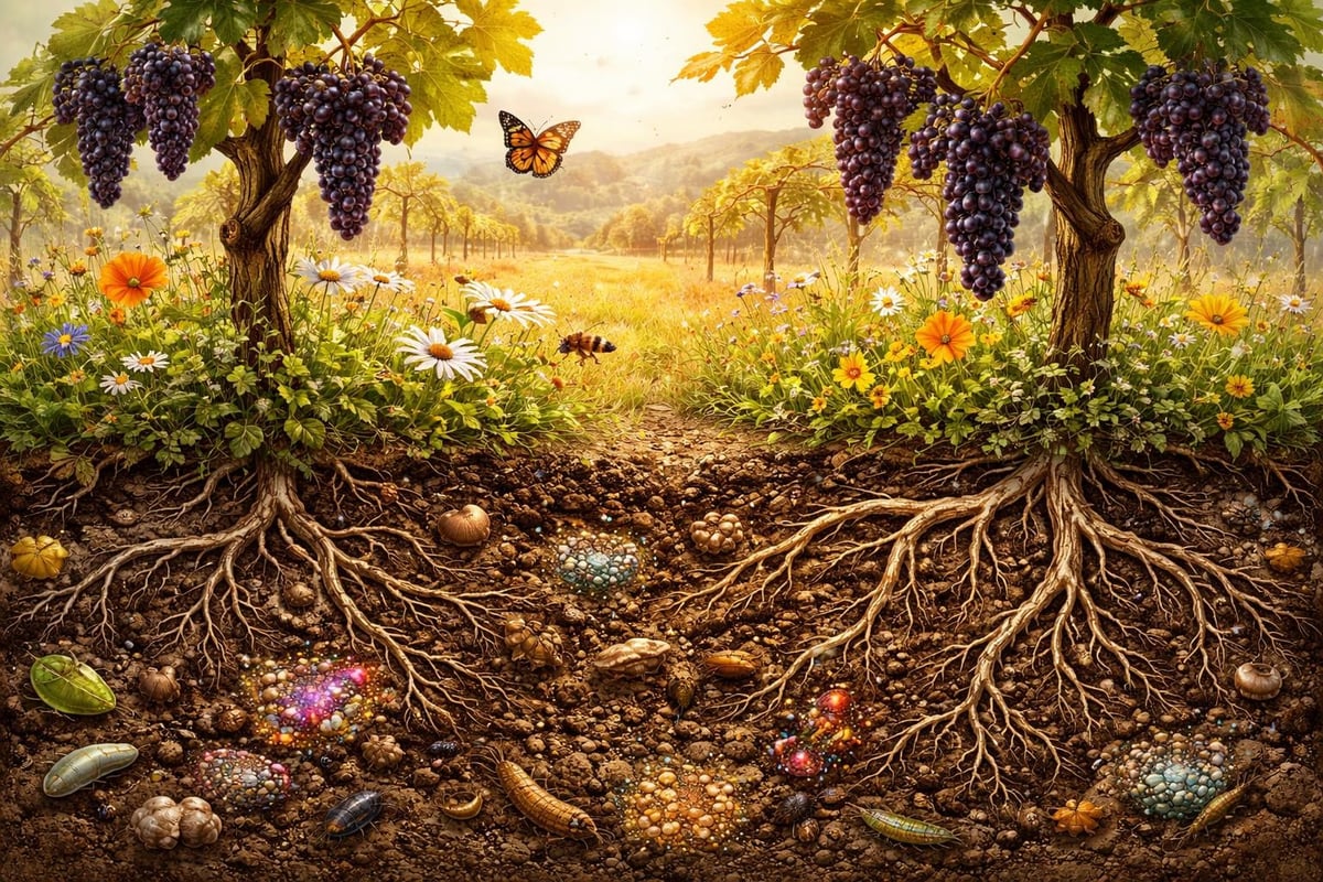 Living vineyard ecosystem