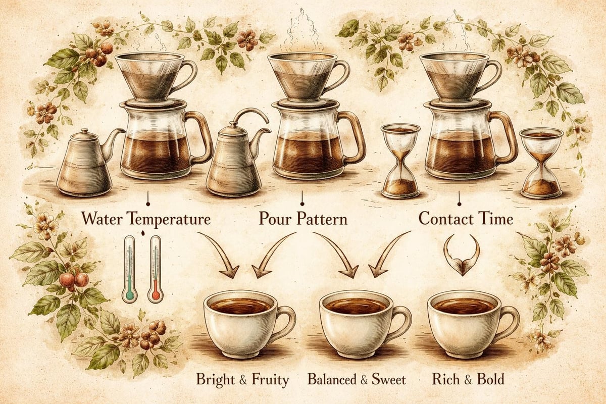 Pour over brewing variables