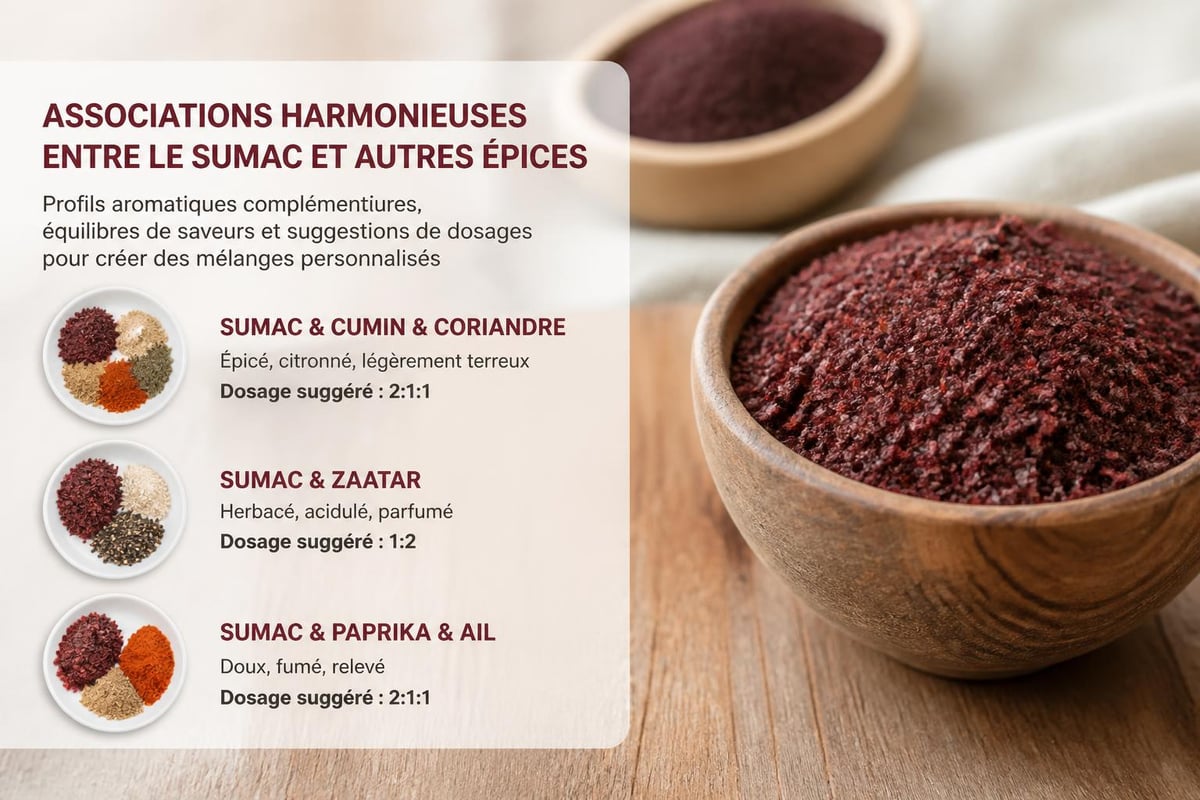Combinaisons d'épices avec le sumac