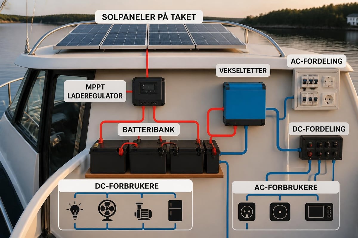 Solcellesystem komponenter