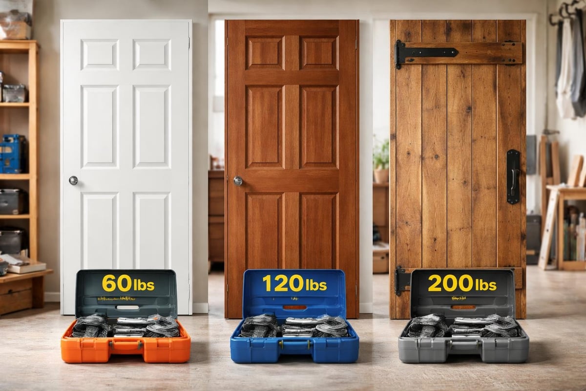 Weight capacity ratings for sliding door hardware