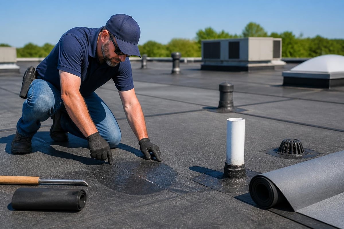 Commercial roof repair process
