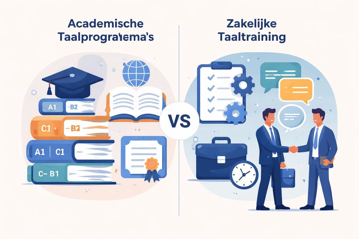 Universitaire taalprogramma's versus zakelijke trainingen