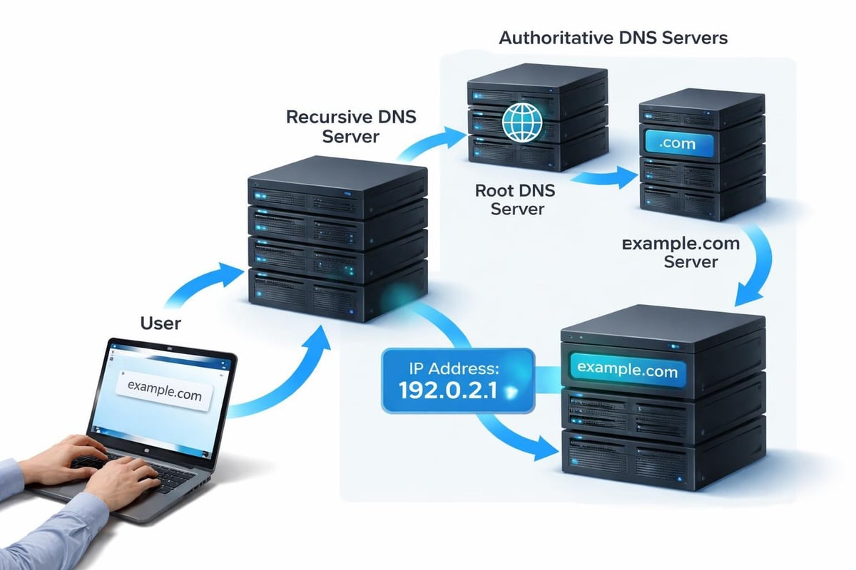 DNS name resolution process