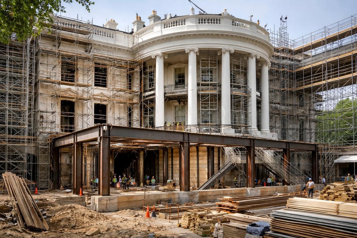 White House reconstruction after 1814