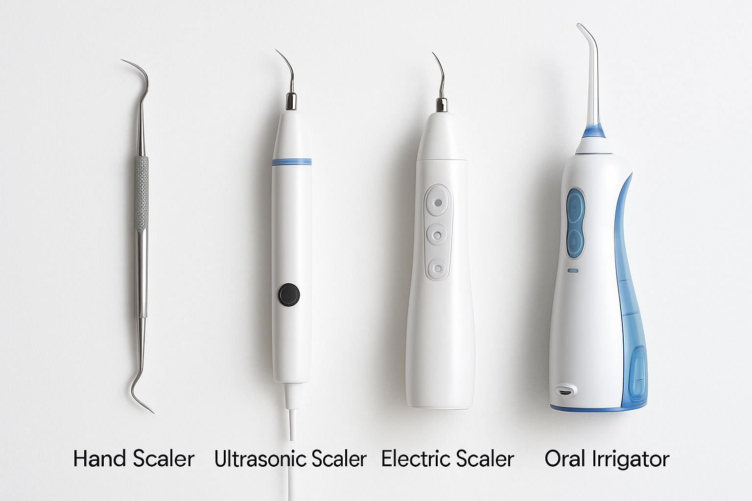 Vrste aparatov za čiščenje zobnega kamna