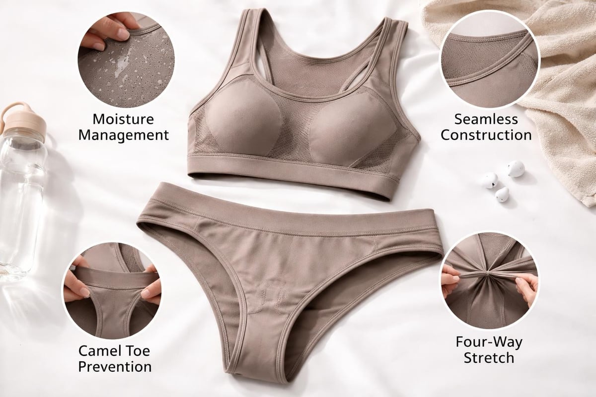Technical features of athletic lingerie