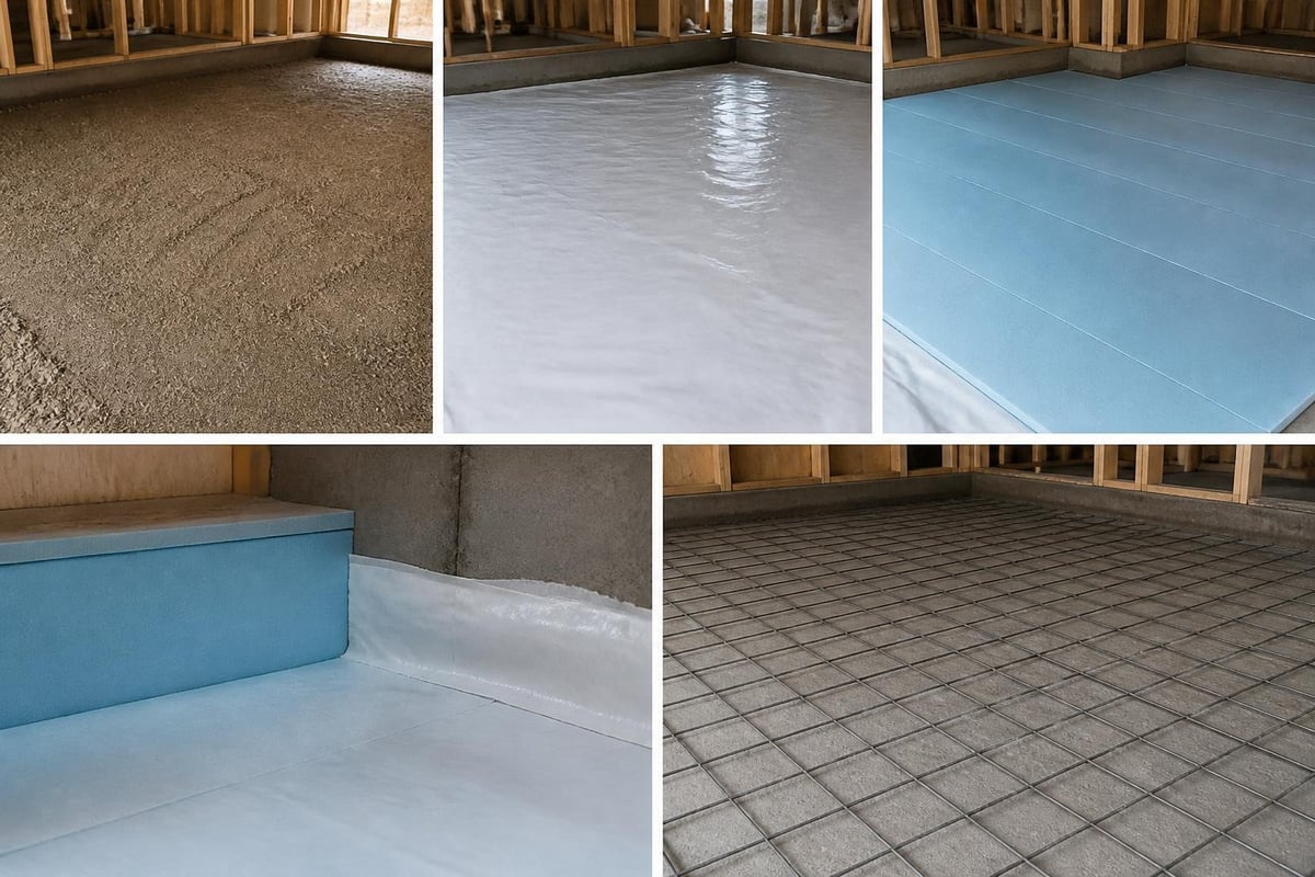 Underslab installation sequence
