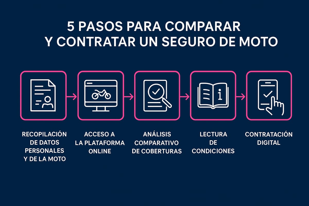 Pasos para comparar y contratar tu seguro de moto con un rastreador