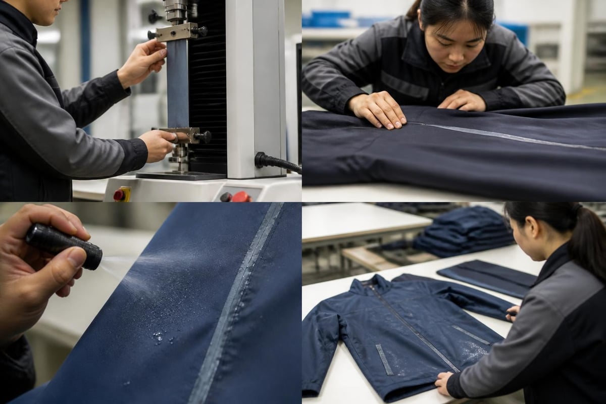 Quality control in tent manufacture