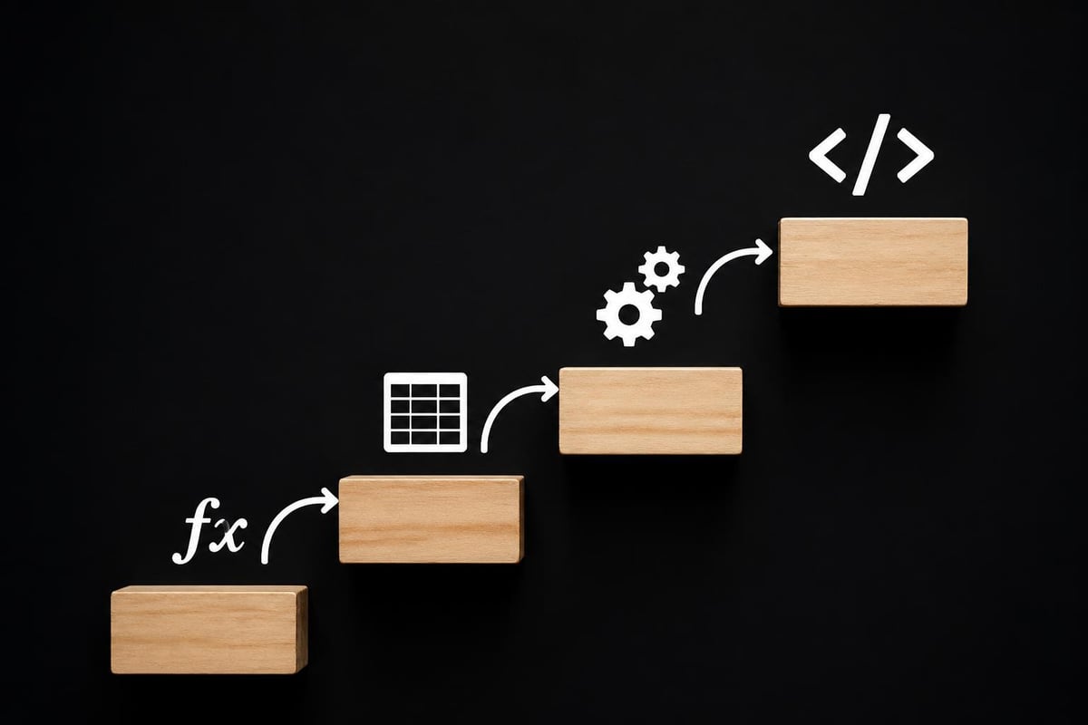 Excel skill progression