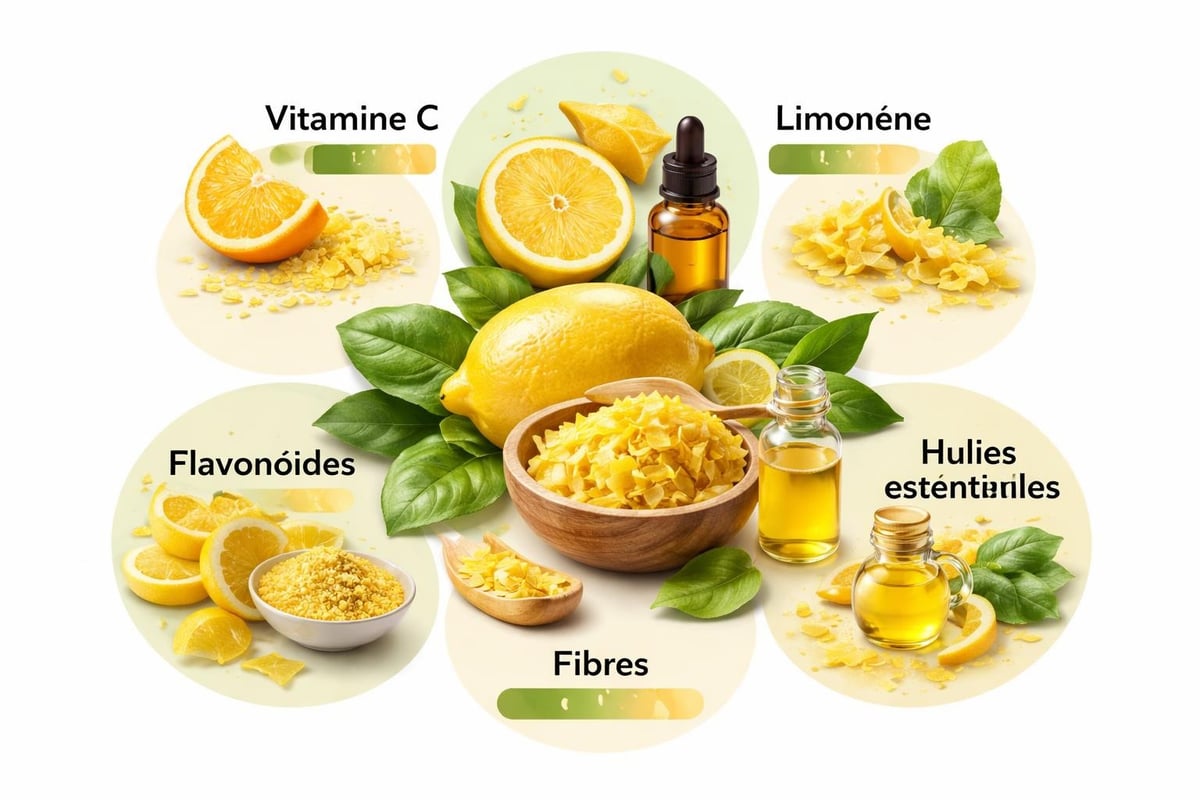 Nutriments du zest citron