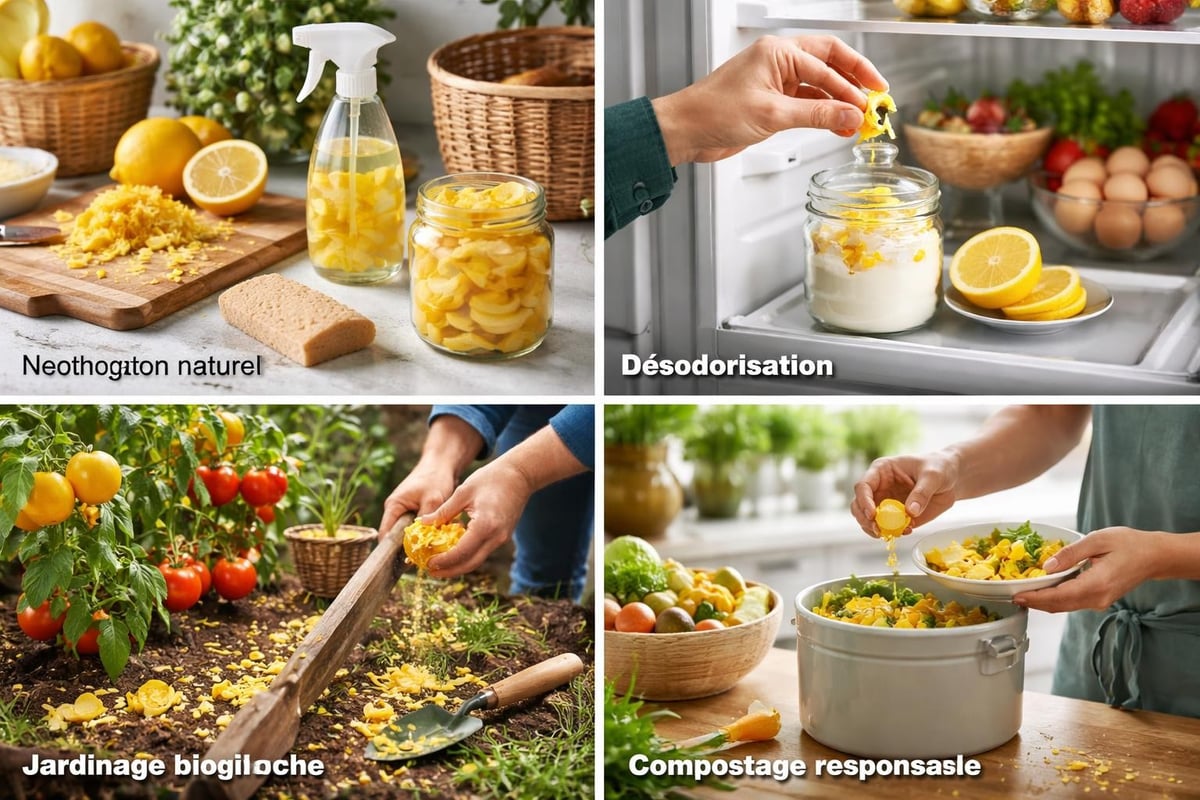 Applications écologiques du zest citron