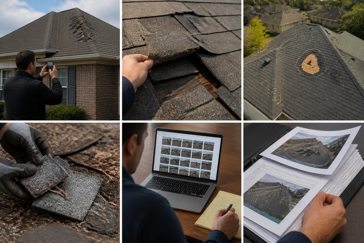 Roof damage documentation process