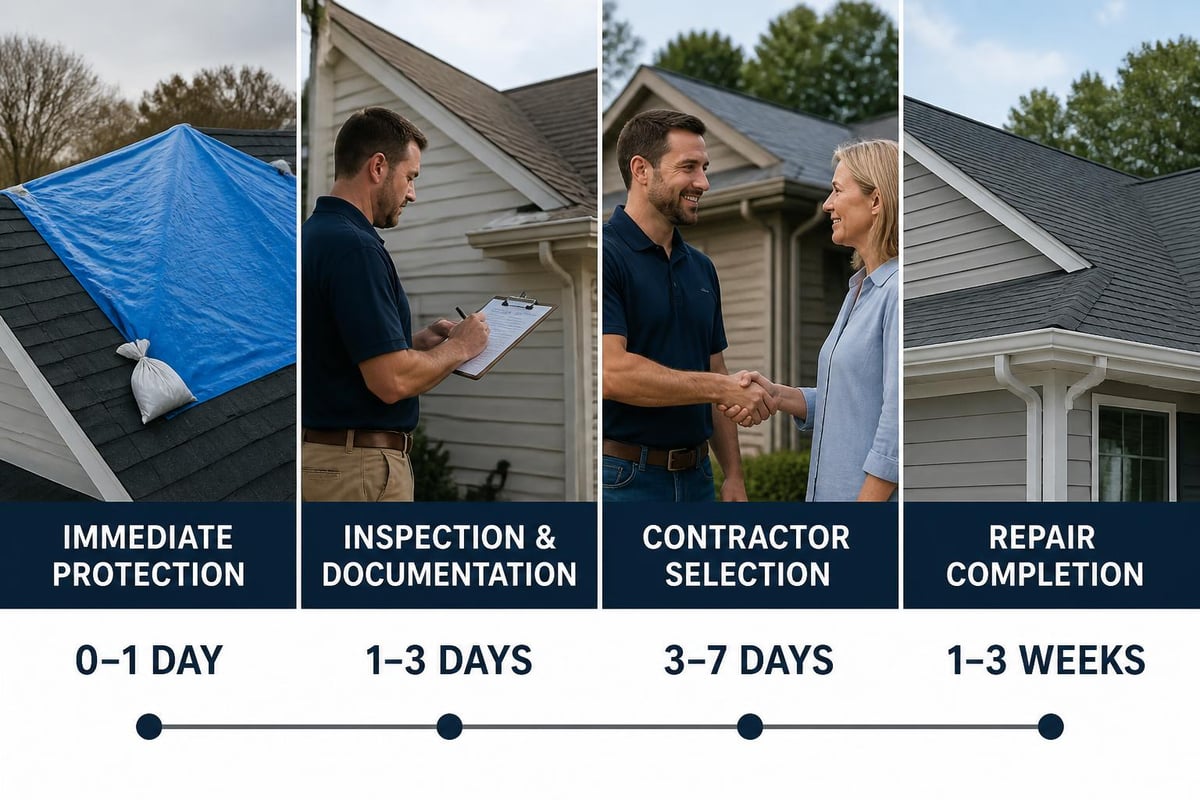 Post-storm roof repair timeline