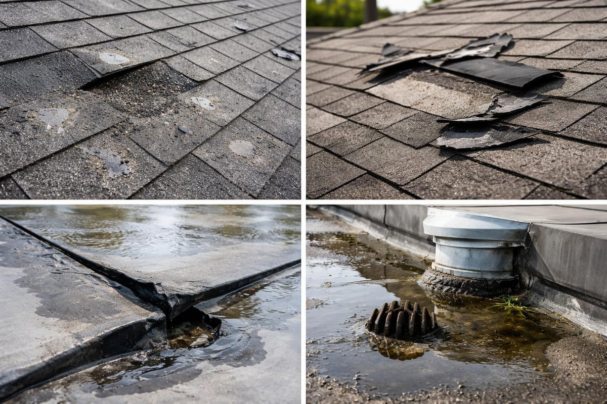 Commercial and residential storm damage patterns