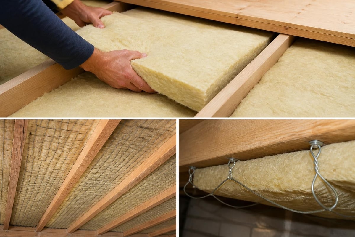 Securing underfloor insulation batts