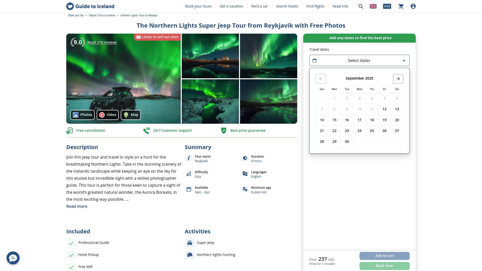 7 Best Northern Lights Vacation Packages to Book in 2025 - The Northern Lights Super Jeep Tour from Reykjavik with Free Photos, Iceland