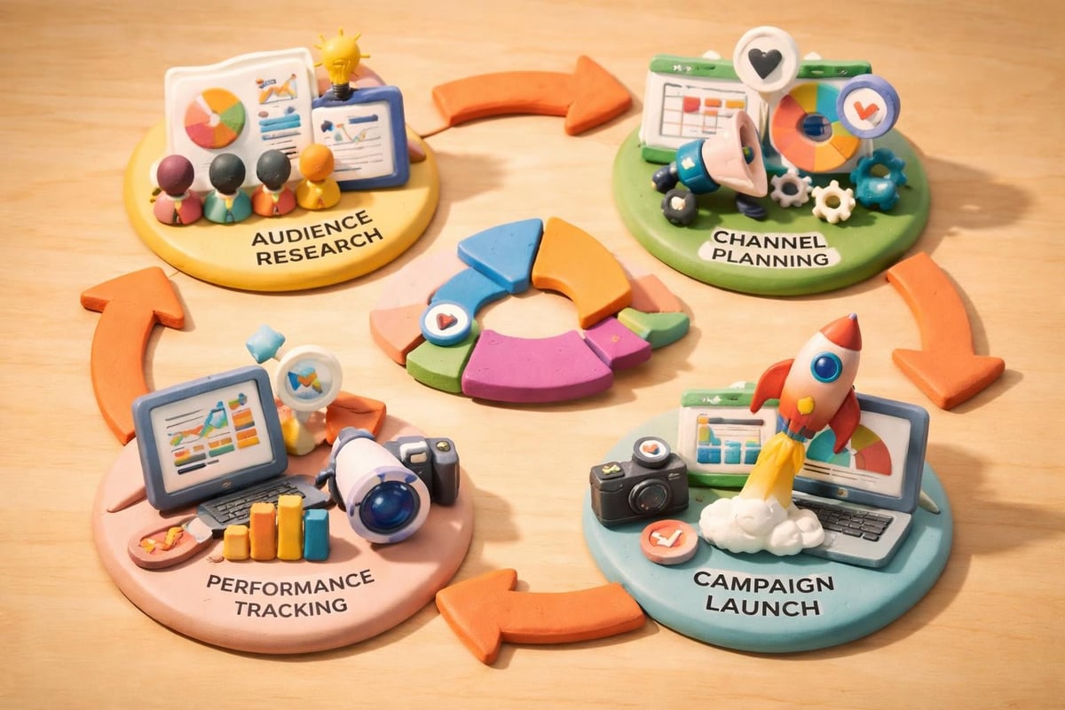 Media Marketing Agency: Strategy & Growth Guide 2 Media marketing agency workflow