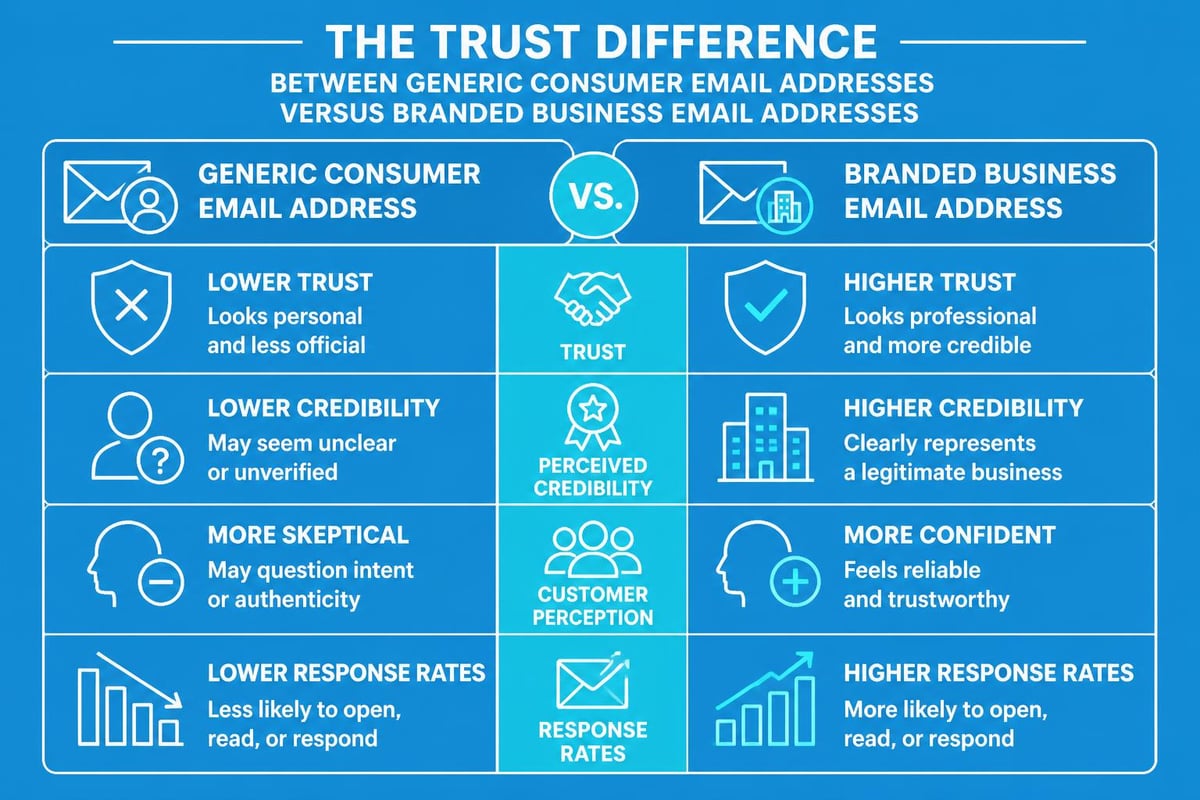 Business email credibility comparison