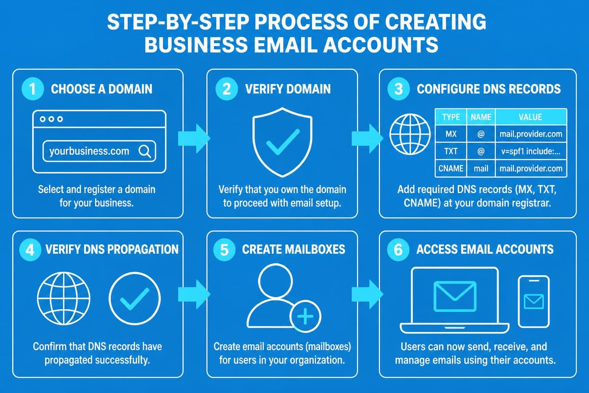 Email account setup workflow