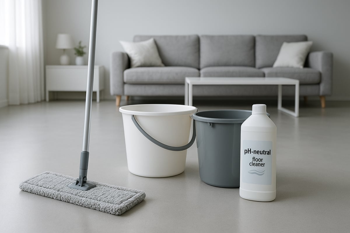 Schoonmaakmiddelen, apparaten & hulpmiddelen voor gietvloeren