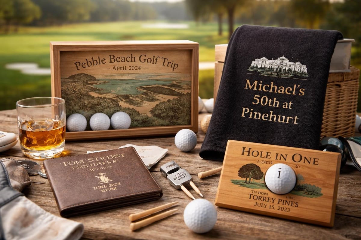 Personalizing golf gifts with course-specific details